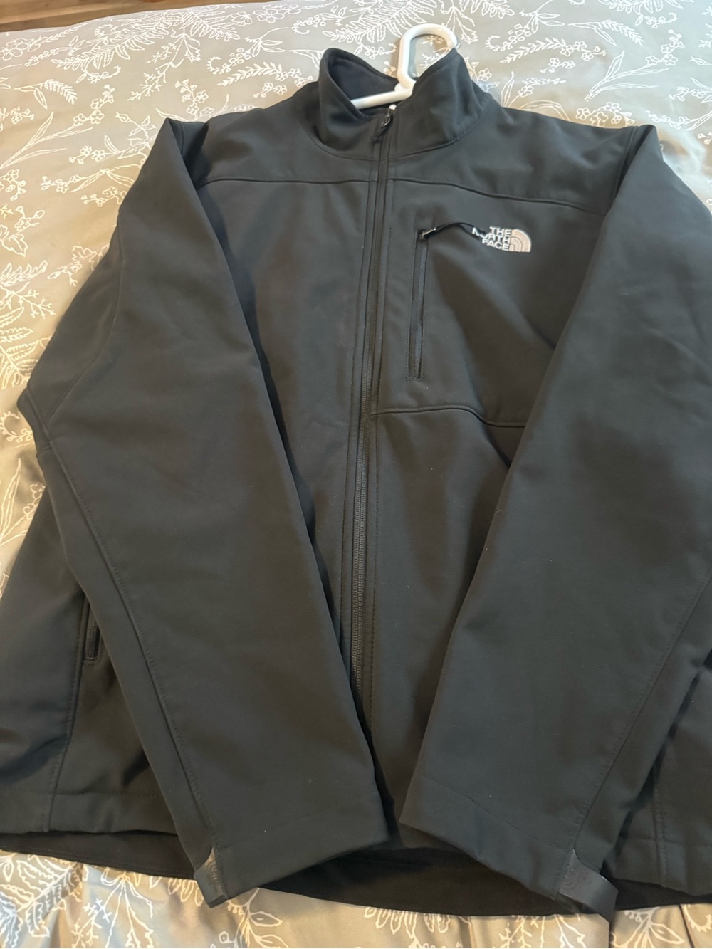 The North Face Black Softshell Jacket with Chest Zip